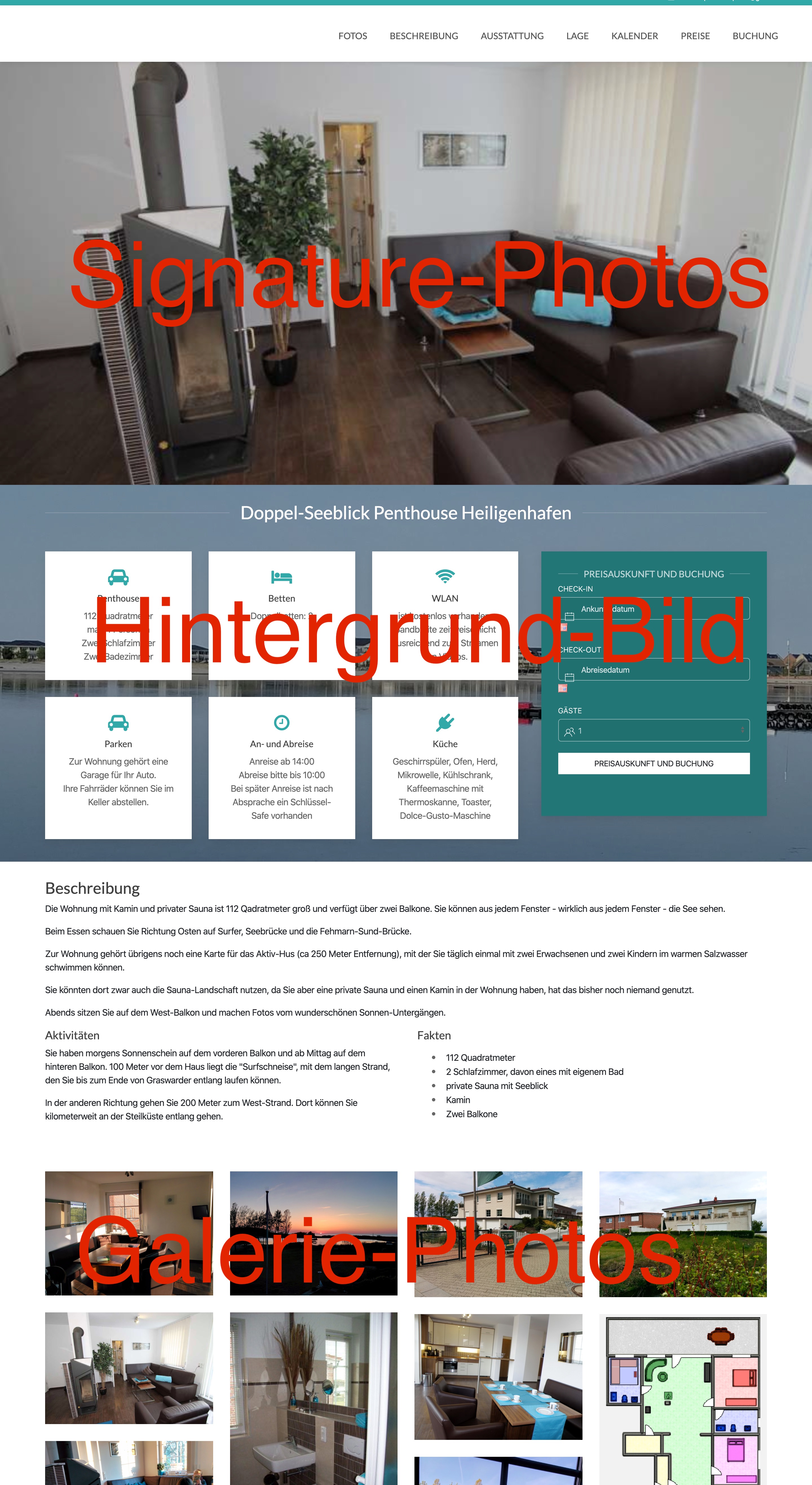 Buchungs-Website 