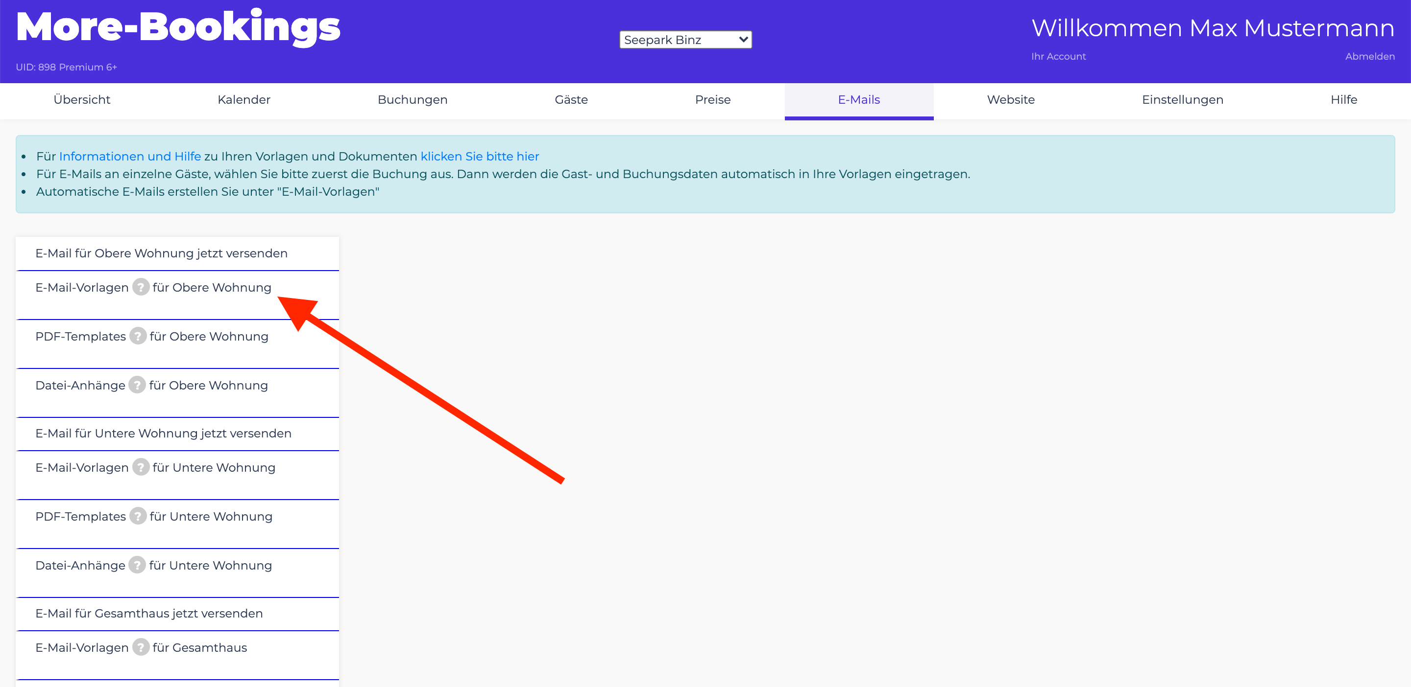 E-Mail-Vorlagen verändern 