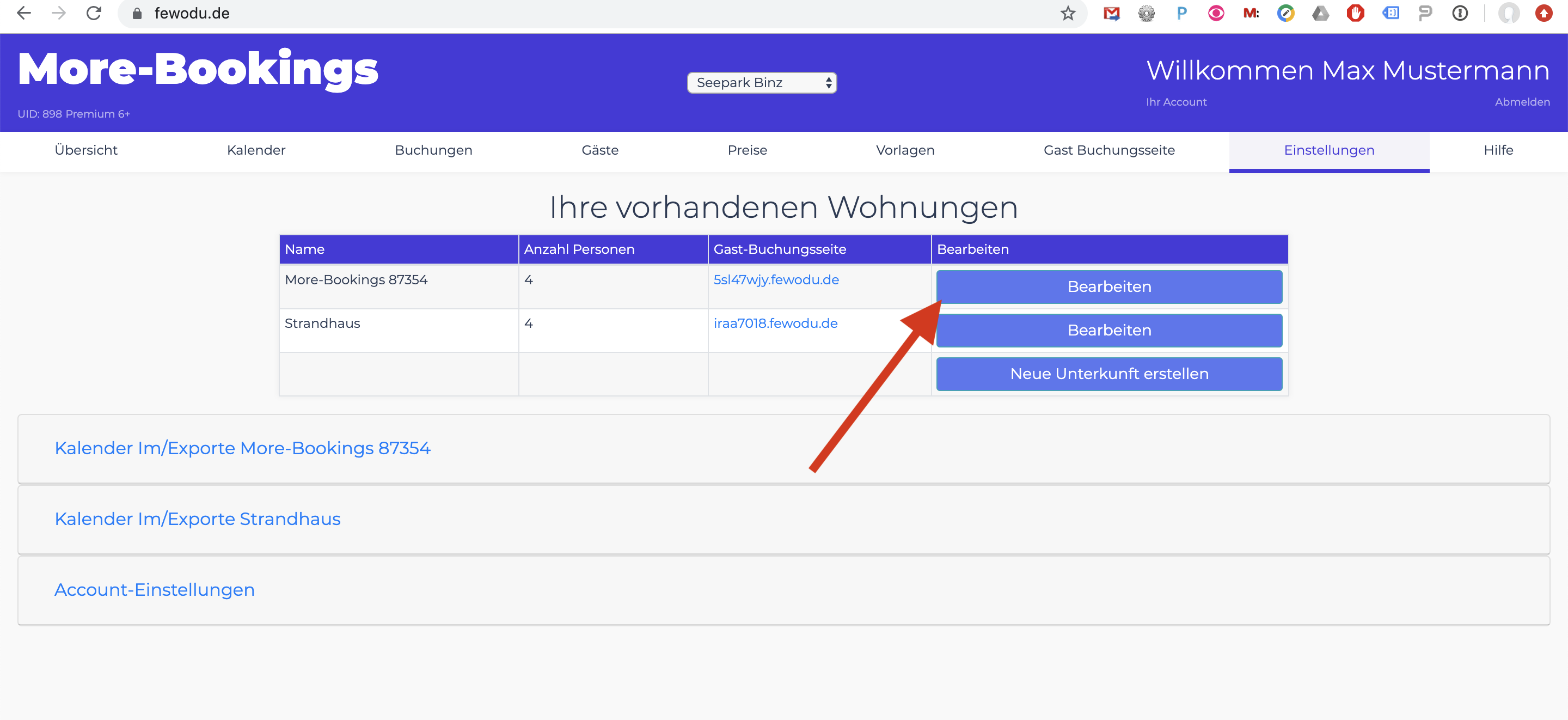 Einstellungen für ein Objekt ändern 