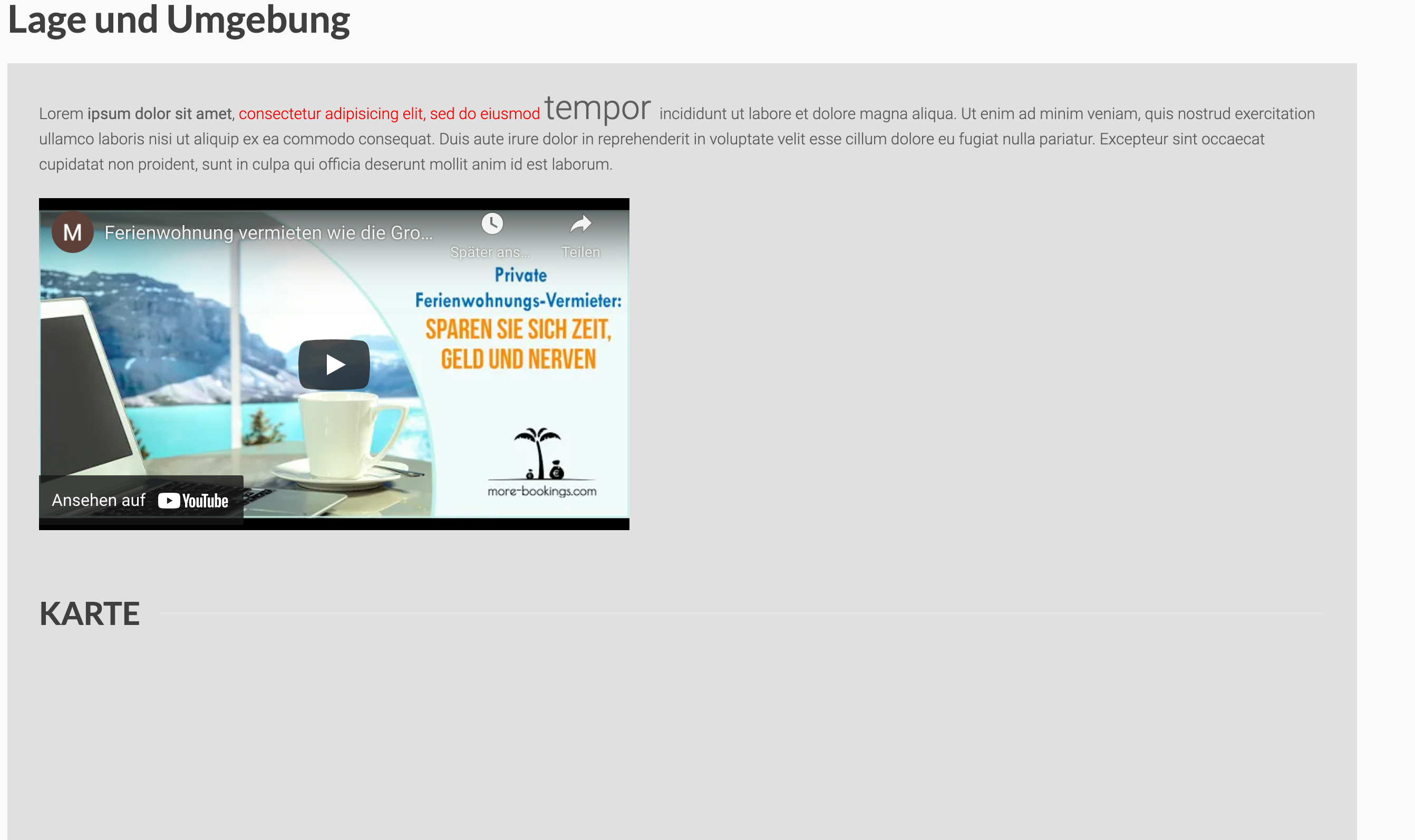 Video in More-Bookings einbinden 
